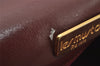 Authentic Cartier Must de Cartier Clutch Hand Bag Leather Bordeaux Red 9617I