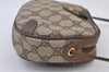 Authentic GUCCI Web Sherry Line Shoulder Bag GG PVC Leather Brown Junk 9618I