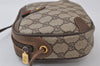 Authentic GUCCI Web Sherry Line Shoulder Bag GG PVC Leather Brown Junk 9618I