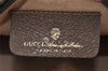 Authentic GUCCI Web Sherry Line Shoulder Bag GG PVC Leather Brown Junk 9618I