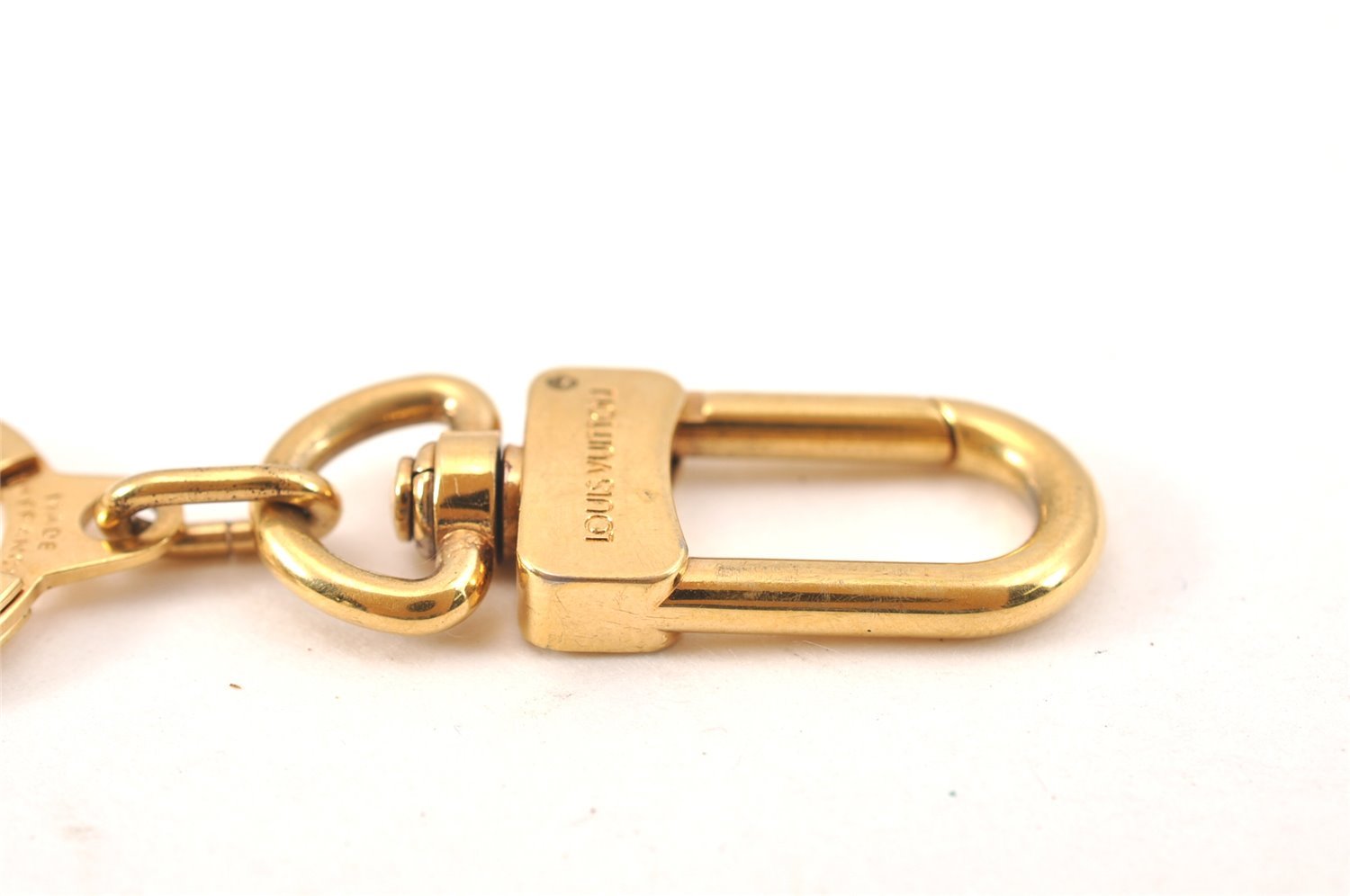 Authentic Louis Vuitton Charm Key Chain Anokre Gold M62698 LV 9618K