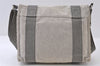 Authentic HERMES New Fourre Tout Basas Shoulder Cross Body Bag Canvas Gray 9619I