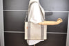 Authentic HERMES New Fourre Tout Basas Shoulder Cross Body Bag Canvas Gray 9619I