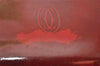 Authentic Cartier Happy Birthday Long Wallet Enamel Bordeaux Red Junk 9619J