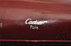 Authentic Cartier Happy Birthday Long Wallet Enamel Bordeaux Red Junk 9619J