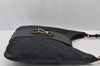 Authentic GUCCI Shoulder Bag Purse GG Canvas Leather 0014129 Black 9620I