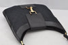 Authentic GUCCI Shoulder Bag Purse GG Canvas Leather 0014129 Black 9620I