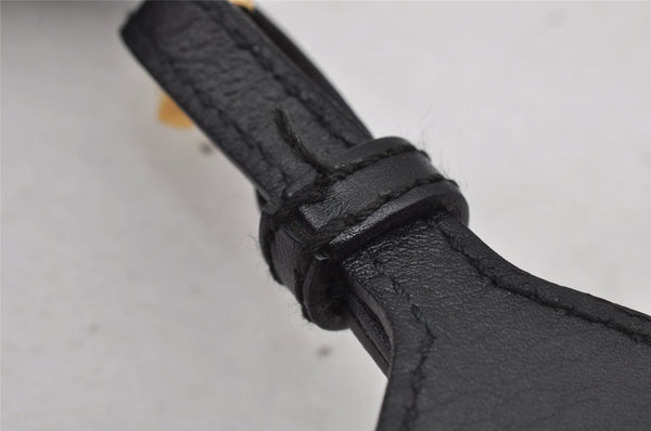 Authentic GUCCI Shoulder Bag Purse GG Canvas Leather 0014129 Black 9620I