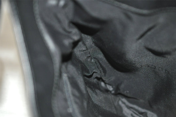 Authentic GUCCI Shoulder Bag Purse GG Canvas Leather 0014129 Black 9620I