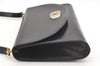 Authentic Christian Dior Vintage Shoulder Bag Purse Leather Black CD Junk 9621I