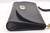 Authentic Christian Dior Vintage Shoulder Bag Purse Leather Black CD Junk 9621I