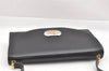 Authentic Christian Dior Vintage Shoulder Bag Purse Leather Black CD Junk 9621I