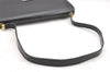 Authentic Christian Dior Vintage Shoulder Bag Purse Leather Black CD Junk 9621I