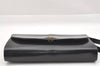 Authentic Christian Dior Vintage Shoulder Bag Purse Leather Black CD Junk 9621I