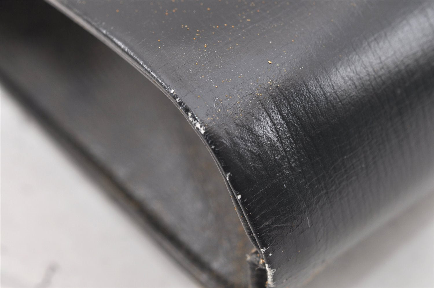 Authentic Christian Dior Vintage Shoulder Bag Purse Leather Black CD Junk 9621I