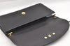 Authentic Christian Dior Vintage Shoulder Bag Purse Leather Black CD Junk 9621I