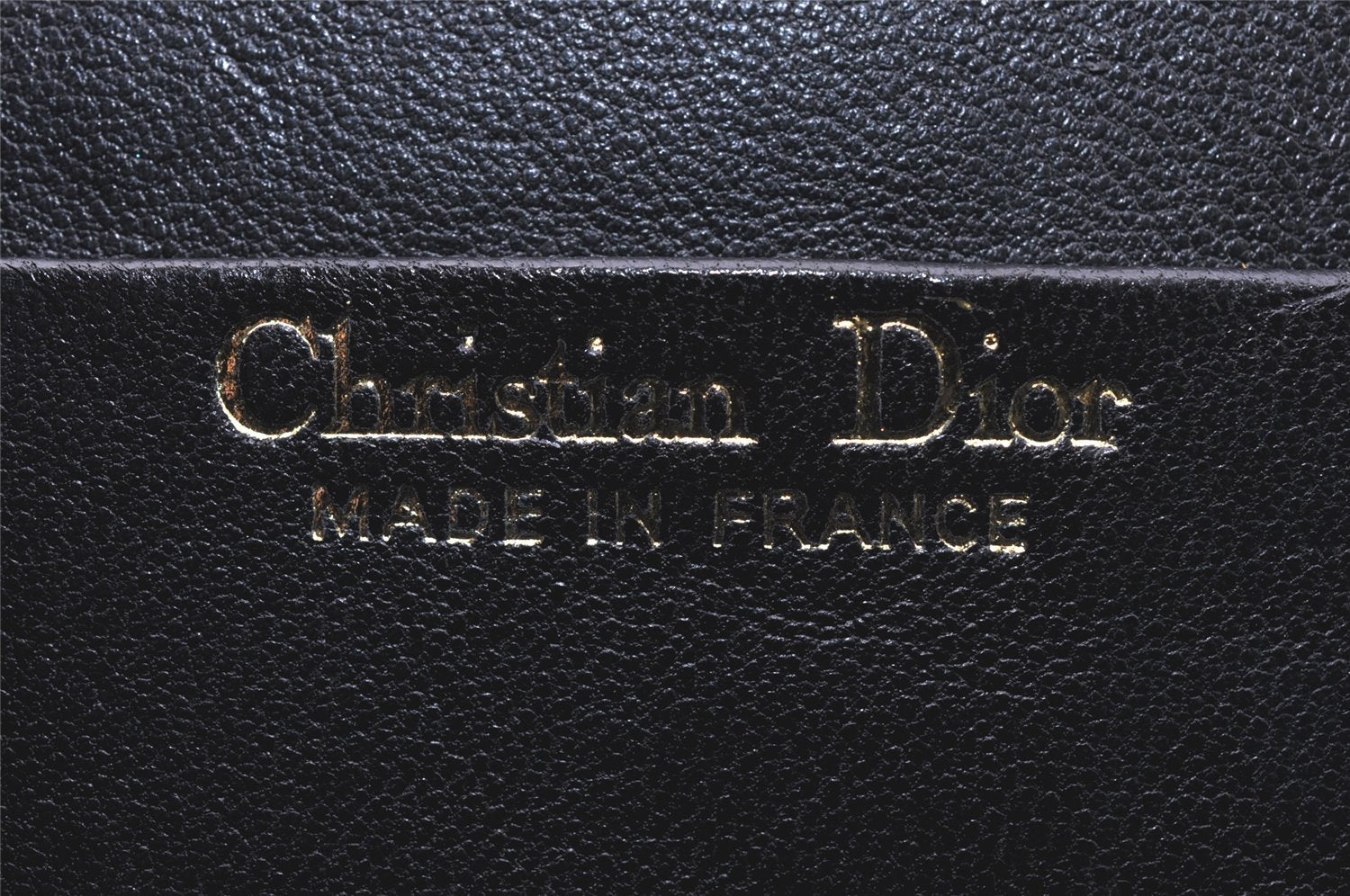 Authentic Christian Dior Vintage Shoulder Bag Purse Leather Black CD Junk 9621I