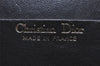 Authentic Christian Dior Vintage Shoulder Bag Purse Leather Black CD Junk 9621I