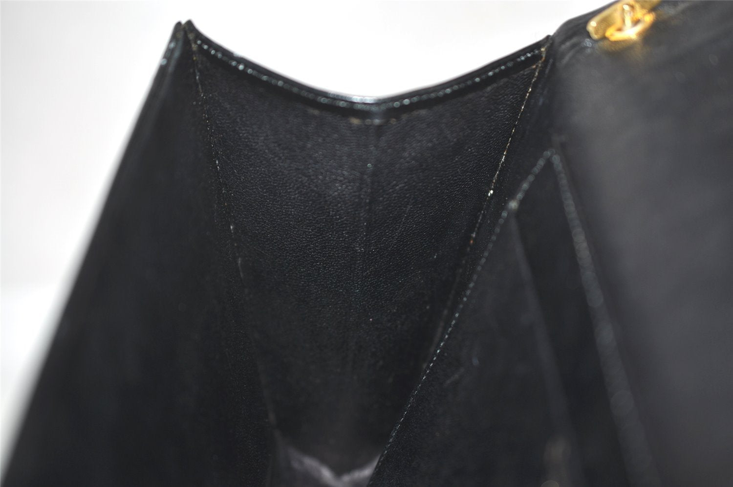Authentic Christian Dior Vintage Shoulder Bag Purse Leather Black CD Junk 9621I
