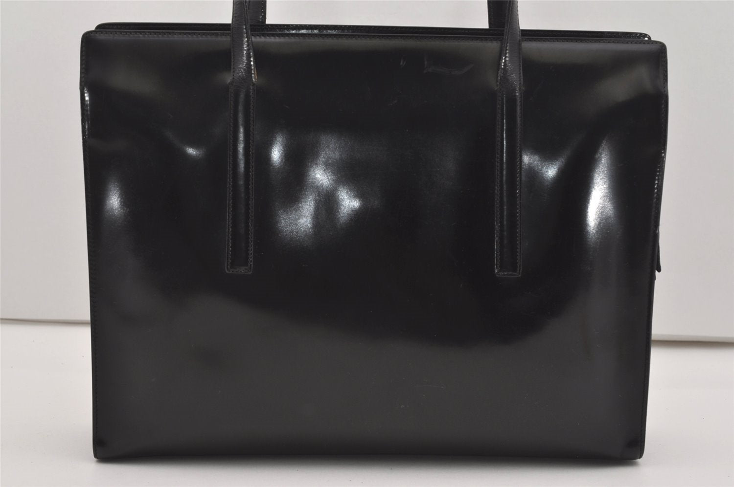 Authentic PRADA SPAZZOLATO SPOR Leather Shoulder Hand Bag B6902 Black 9622I