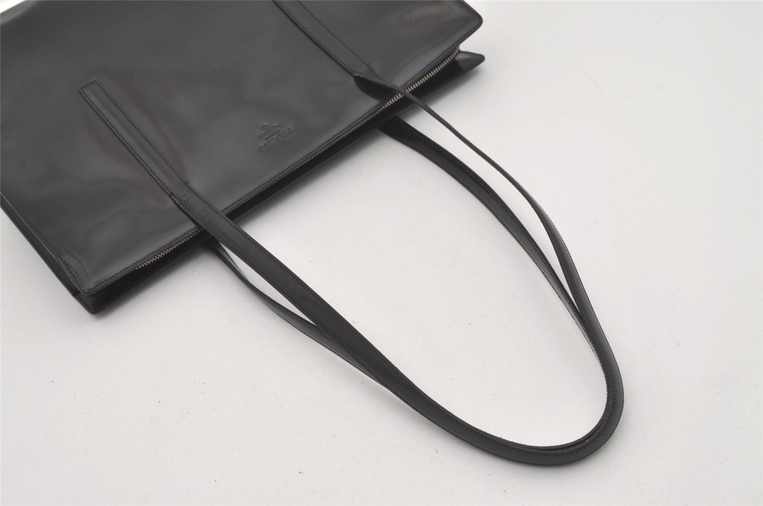 Authentic PRADA SPAZZOLATO SPOR Leather Shoulder Hand Bag B6902 Black 9622I