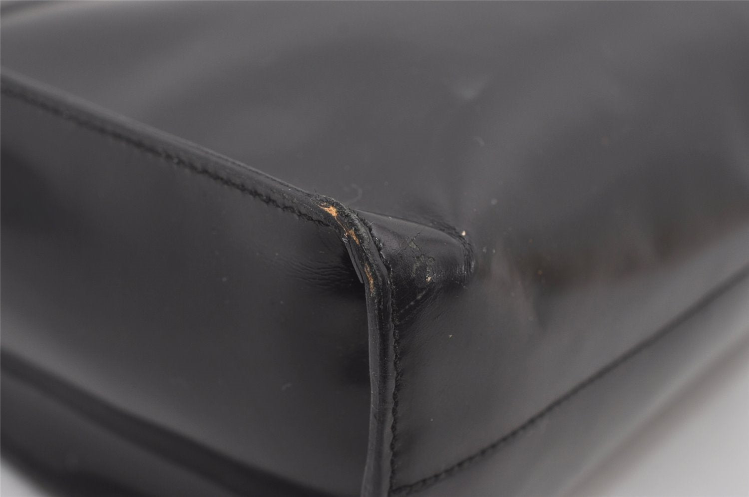 Authentic PRADA SPAZZOLATO SPOR Leather Shoulder Hand Bag B6902 Black 9622I