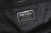 Authentic PRADA SPAZZOLATO SPOR Leather Shoulder Hand Bag B6902 Black 9622I