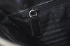 Authentic PRADA SPAZZOLATO SPOR Leather Shoulder Hand Bag B6902 Black 9622I