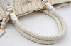 Authentic PRADA Vintage Nappa Gaufre Tote Hand Bag Nylon Leather White 9623I