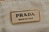 Authentic PRADA Vintage Nappa Gaufre Tote Hand Bag Nylon Leather White 9623I