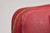 Authentic PRADA Saffiano Ribbon Leather Long Wallet Purse Pink Box 9625J