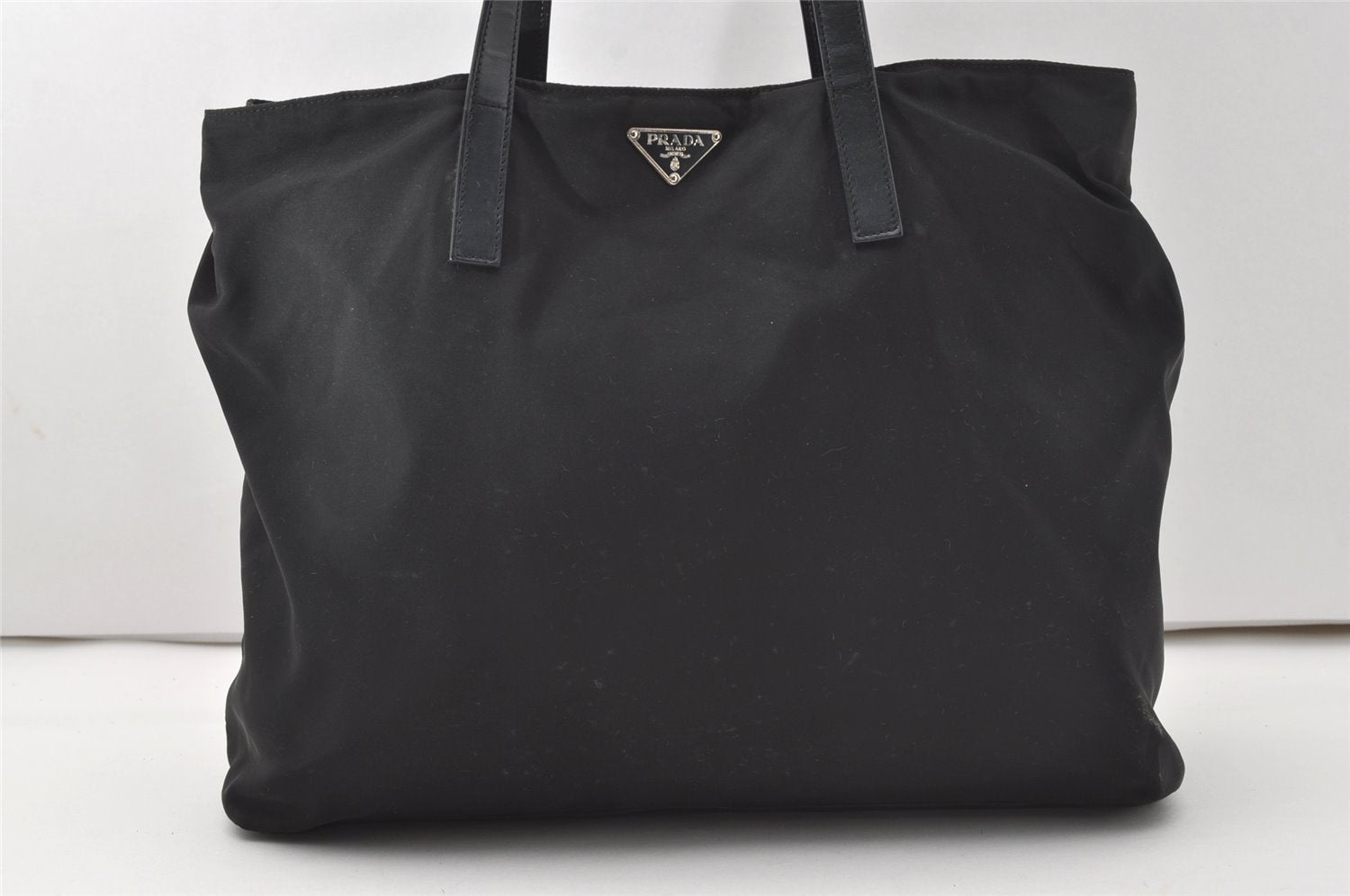 Authentic PRADA Nylon Tessuto Leather Shoulder Hand Bag BR1164 Black 9628I