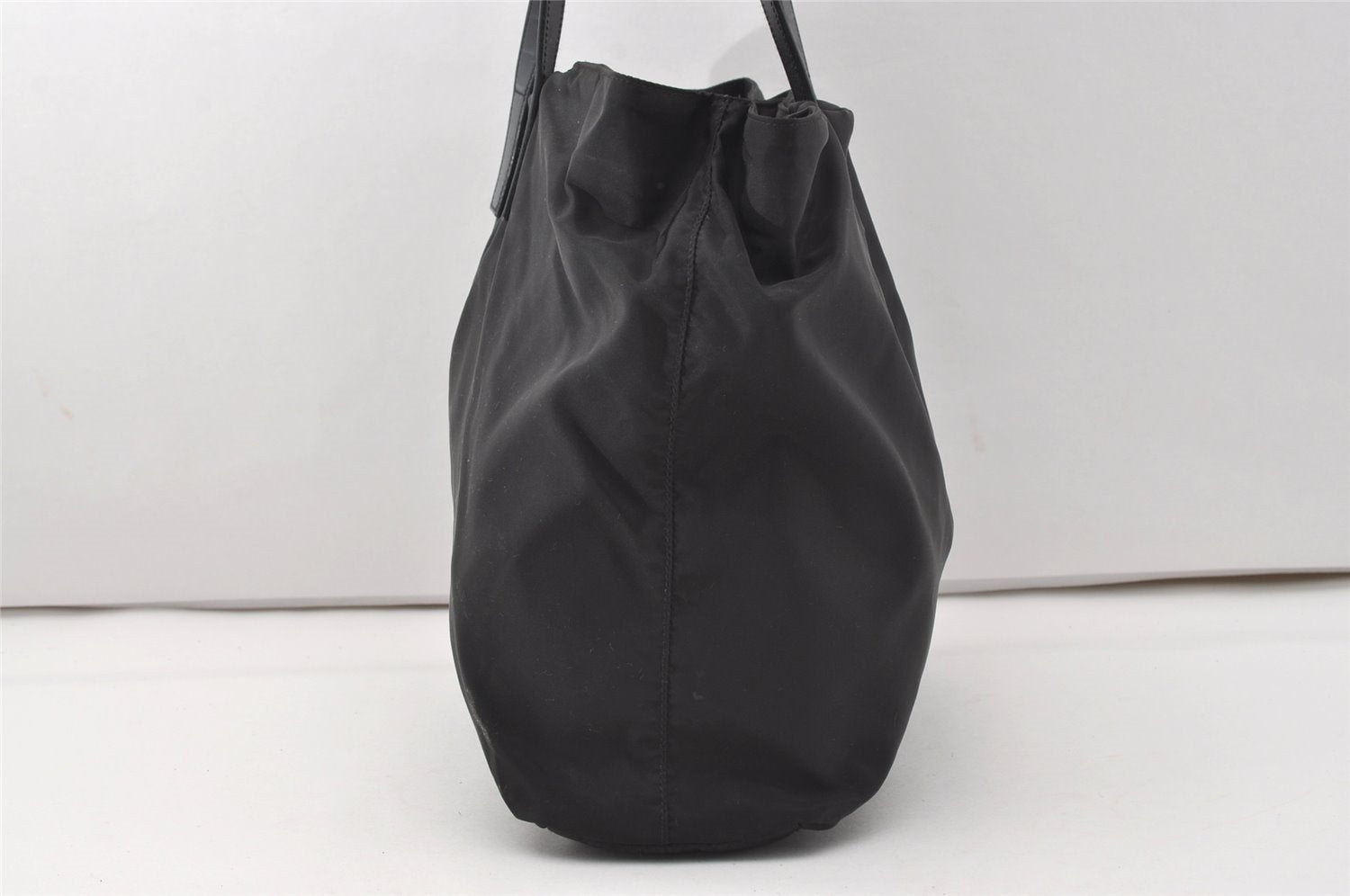 Authentic PRADA Nylon Tessuto Leather Shoulder Hand Bag BR1164 Black 9628I