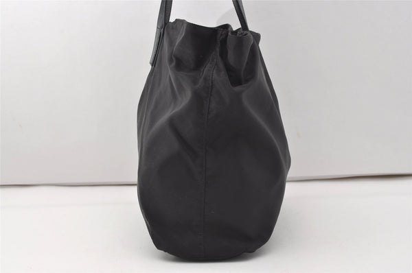 Authentic PRADA Nylon Tessuto Leather Shoulder Hand Bag BR1164 Black 9628I