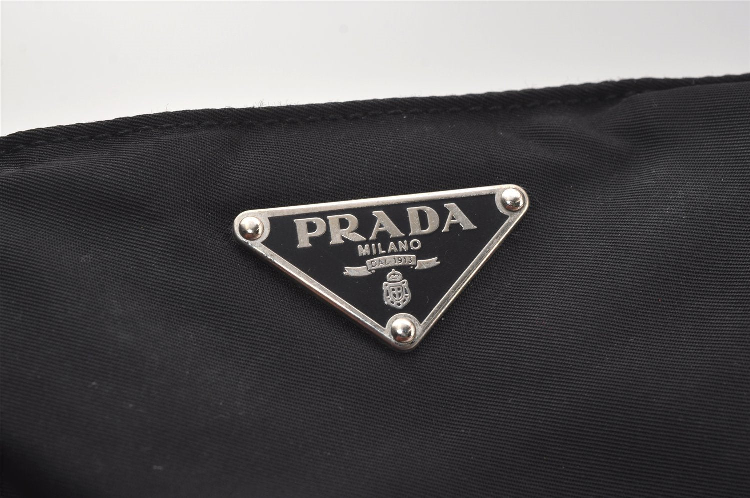 Authentic PRADA Nylon Tessuto Leather Shoulder Hand Bag BR1164 Black 9628I