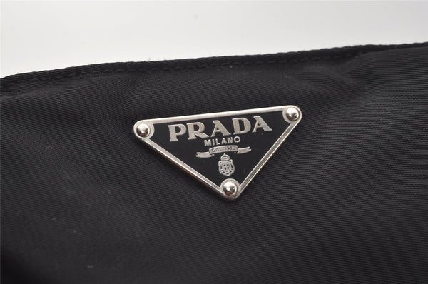 Authentic PRADA Nylon Tessuto Leather Shoulder Hand Bag BR1164 Black 9628I