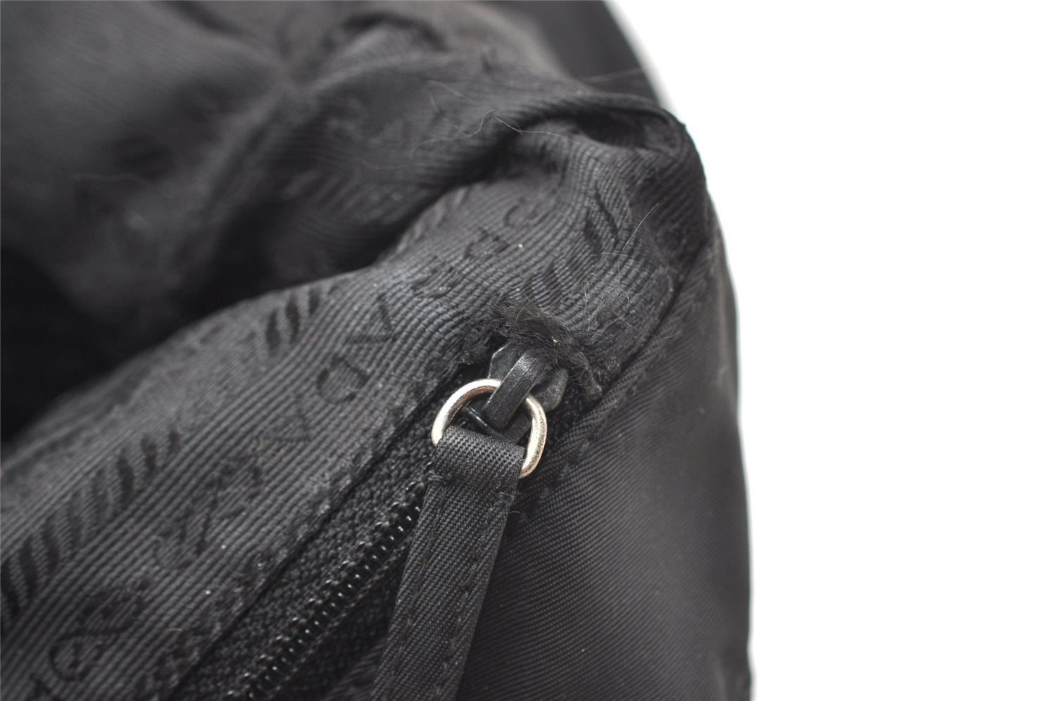 Authentic PRADA Nylon Tessuto Leather Shoulder Hand Bag BR1164 Black 9628I
