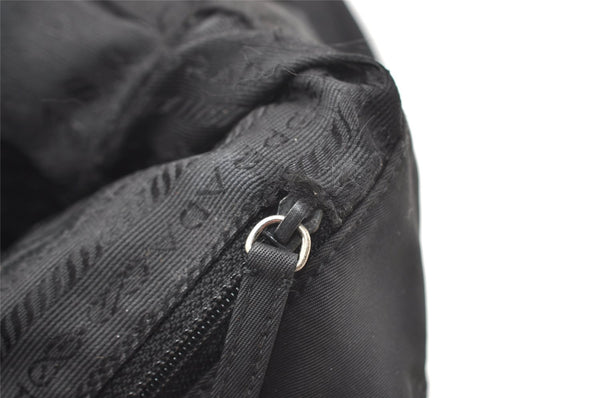 Authentic PRADA Nylon Tessuto Leather Shoulder Hand Bag BR1164 Black 9628I