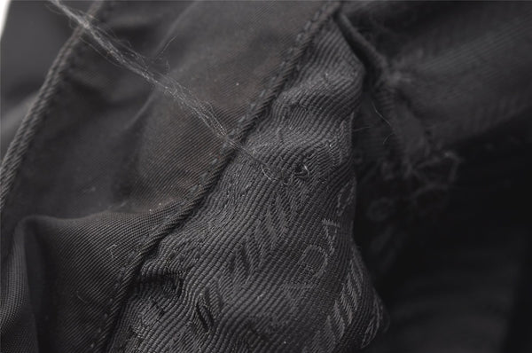 Authentic PRADA Nylon Tessuto Leather Shoulder Hand Bag BR1164 Black 9628I