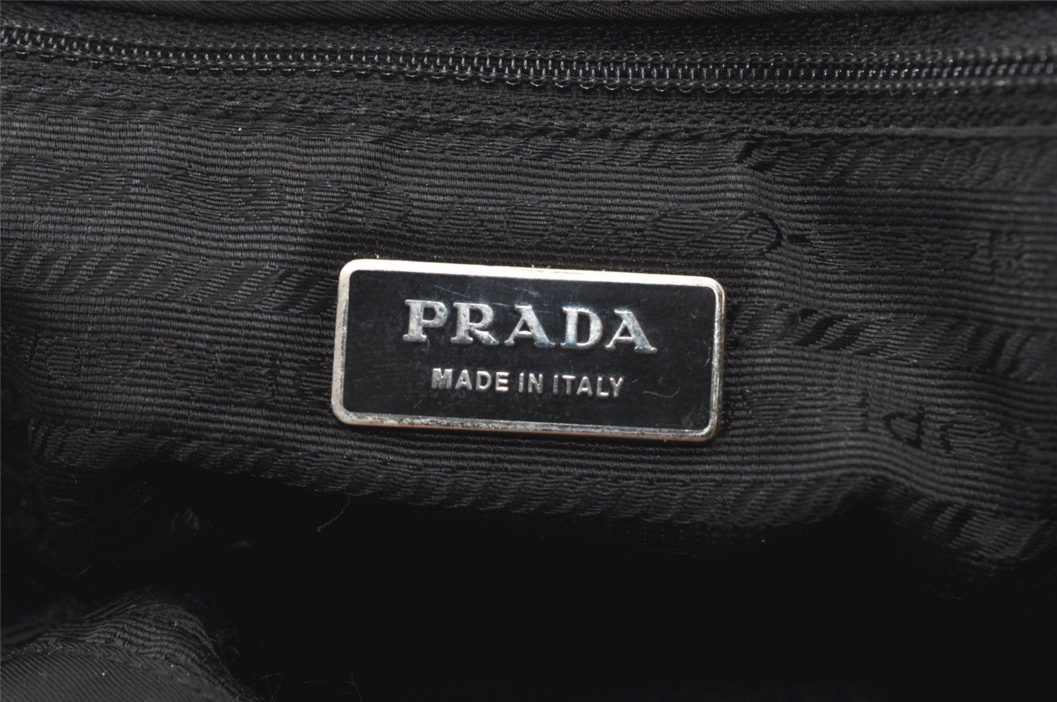 Authentic PRADA Nylon Tessuto Leather Shoulder Hand Bag BR1164 Black 9628I