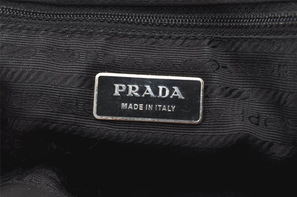 Authentic PRADA Nylon Tessuto Leather Shoulder Hand Bag BR1164 Black 9628I
