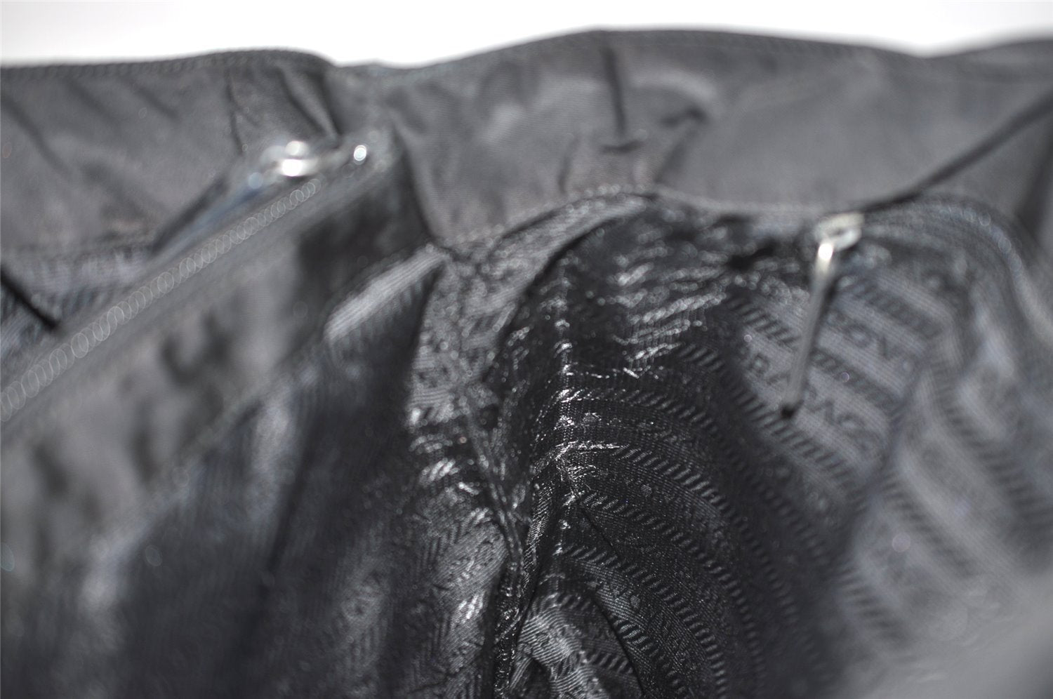 Authentic PRADA Nylon Tessuto Leather Shoulder Hand Bag BR1164 Black 9628I