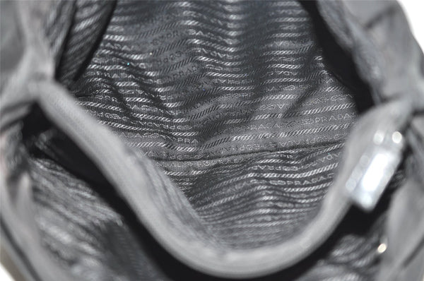 Authentic PRADA Nylon Tessuto Leather Shoulder Hand Bag BR1164 Black 9628I