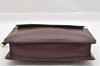 Authentic Cartier Must de Cartier Clutch Hand Bag Leather Bordeaux Red Box 9630I