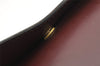 Authentic Cartier Must de Cartier Clutch Hand Bag Leather Bordeaux Red Box 9630I