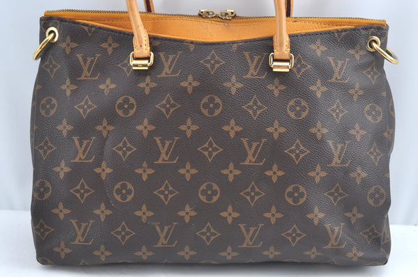 Authentic Louis Vuitton Monogram Pallas 2Way Hand Bag Yellow M40929 LV 9630J