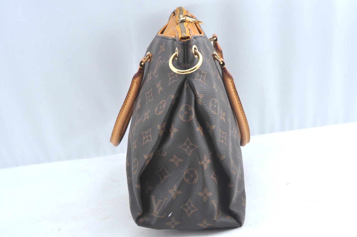 Authentic Louis Vuitton Monogram Pallas 2Way Hand Bag Yellow M40929 LV 9630J