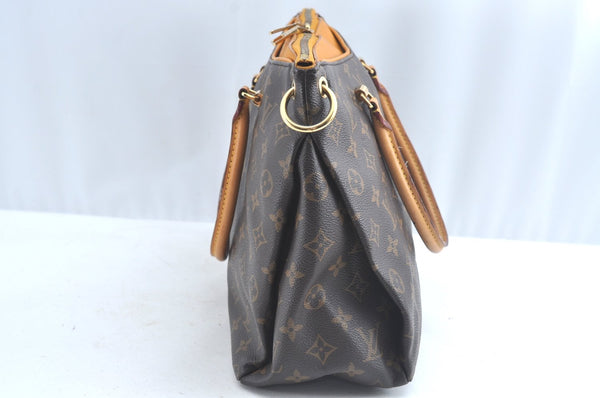 Authentic Louis Vuitton Monogram Pallas 2Way Hand Bag Yellow M40929 LV 9630J