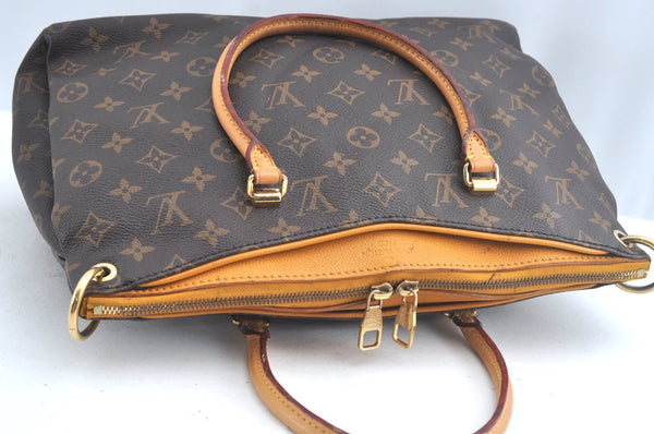 Authentic Louis Vuitton Monogram Pallas 2Way Hand Bag Yellow M40929 LV 9630J