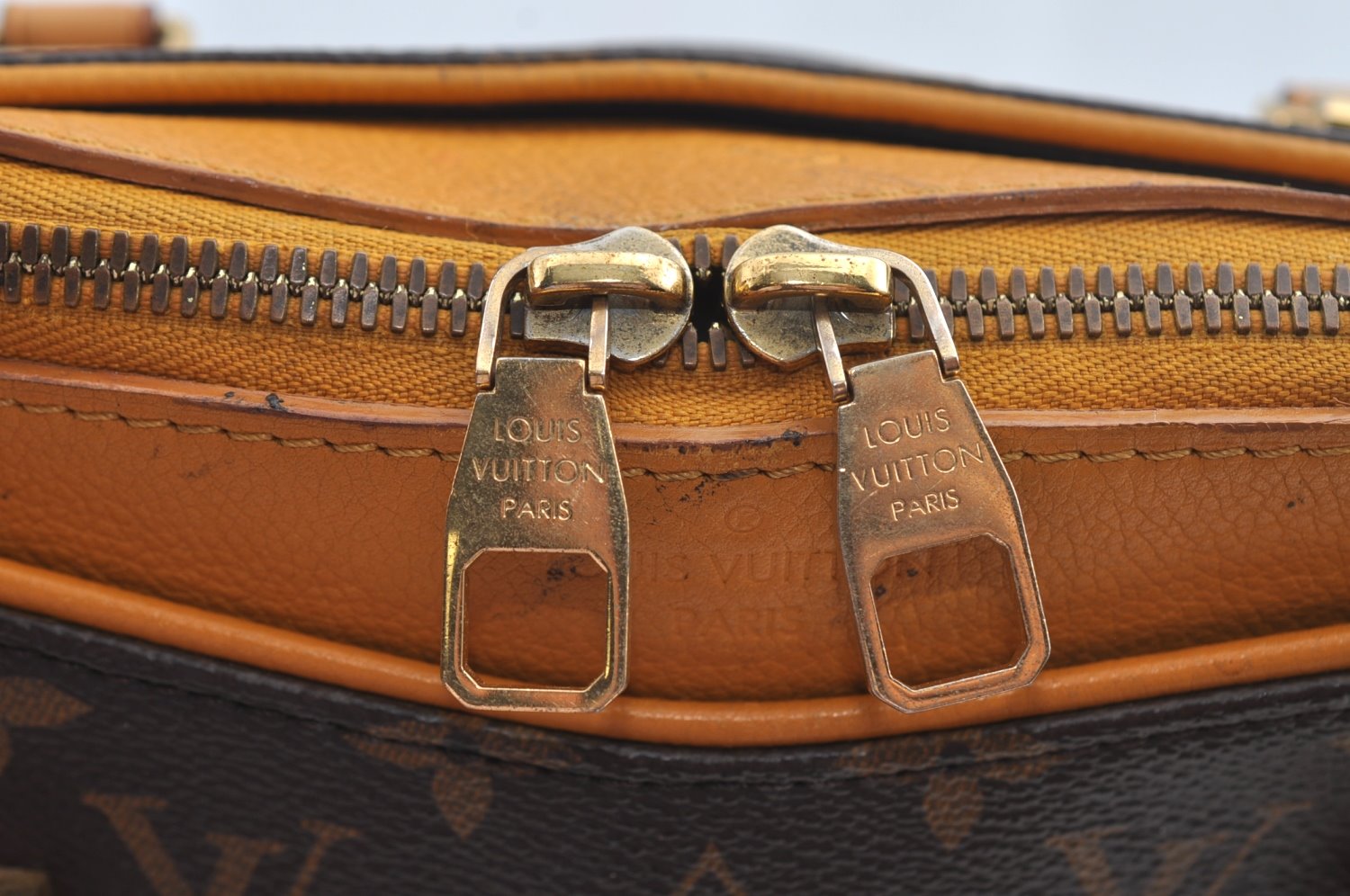 Authentic Louis Vuitton Monogram Pallas 2Way Hand Bag Yellow M40929 LV 9630J